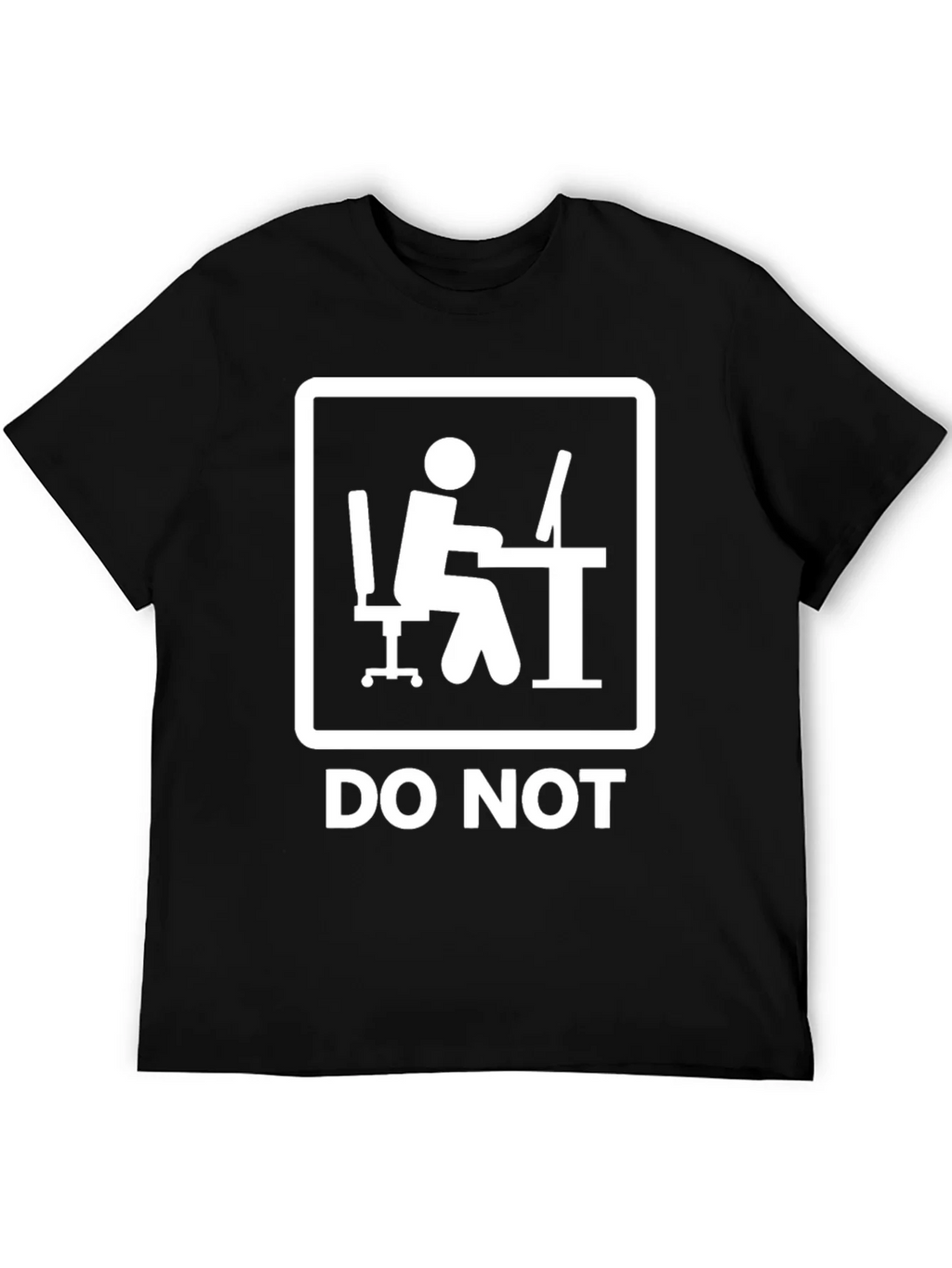 Do Not Office Worker Black T-Shirt product image 5