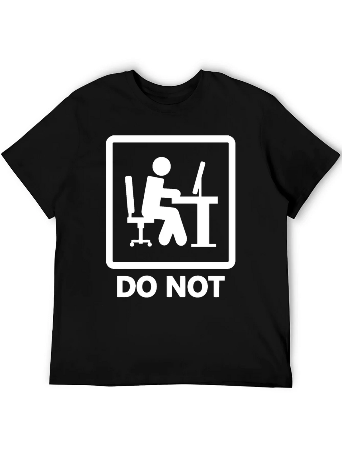 Do Not Office Worker Black T-Shirt product image 5