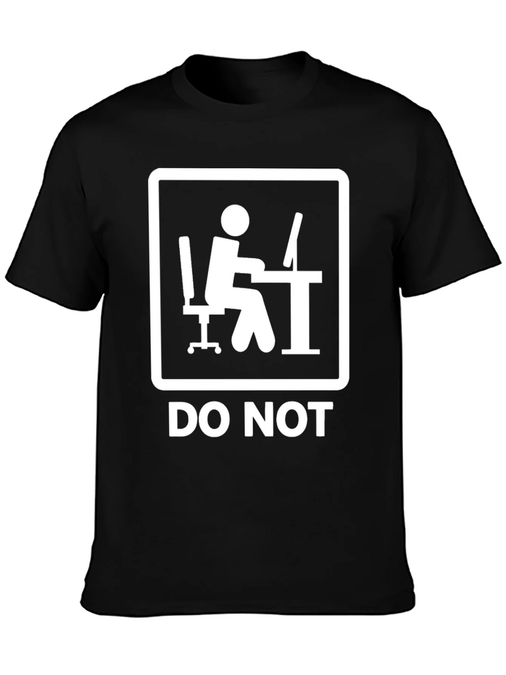 Do Not Office Worker Black T-Shirt product image 3