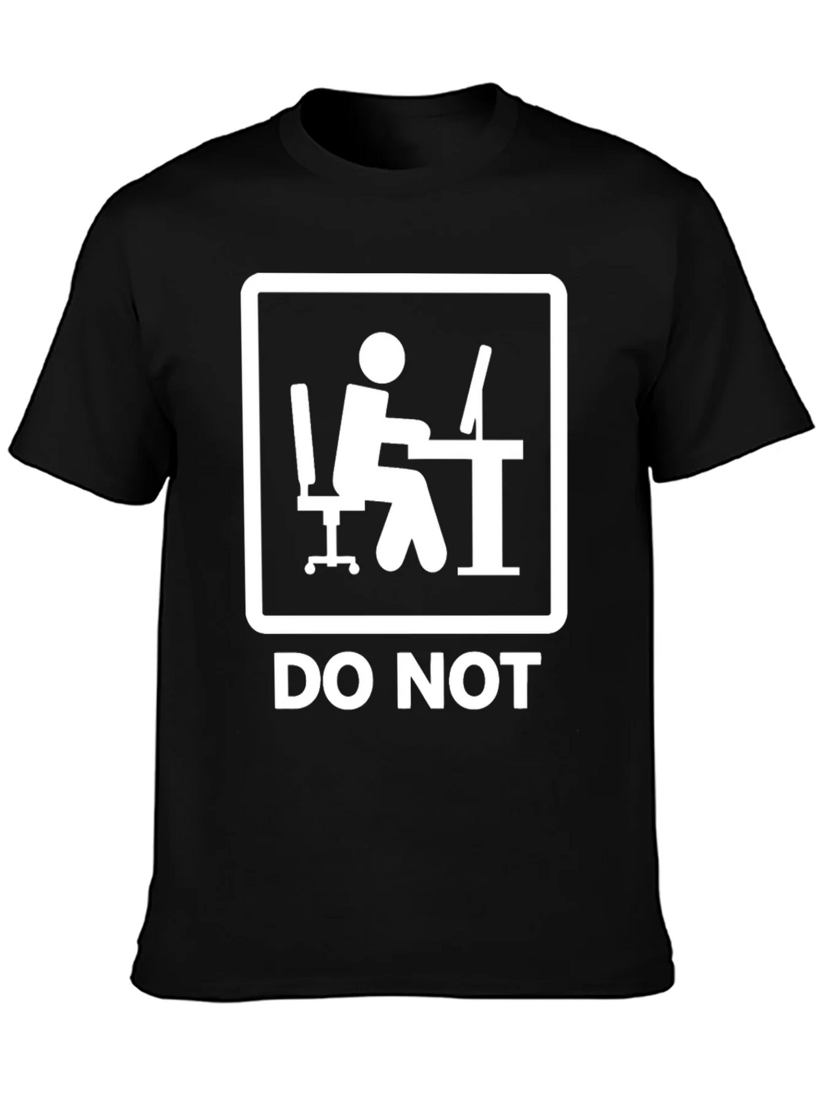 Do Not Office Worker Black T-Shirt product image 3