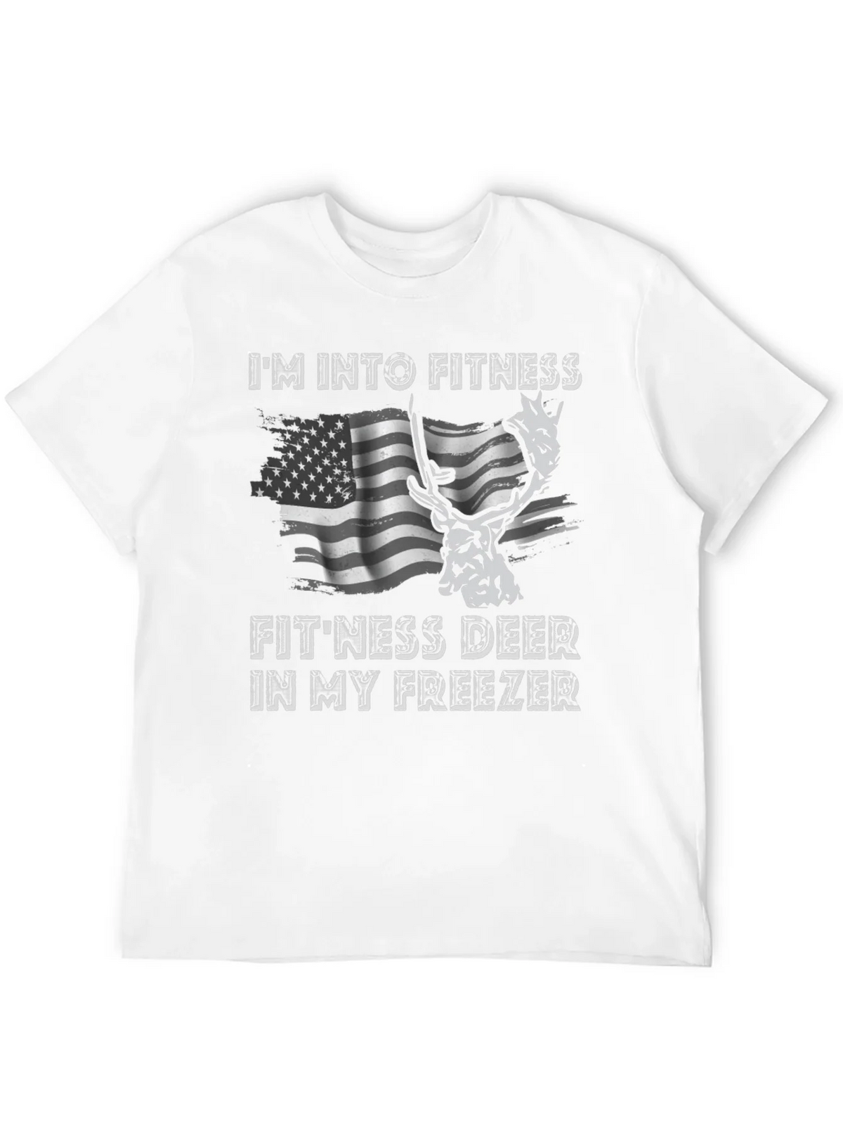 Fitness Deer T-Shirt - Funny American Flag Tee product image 11