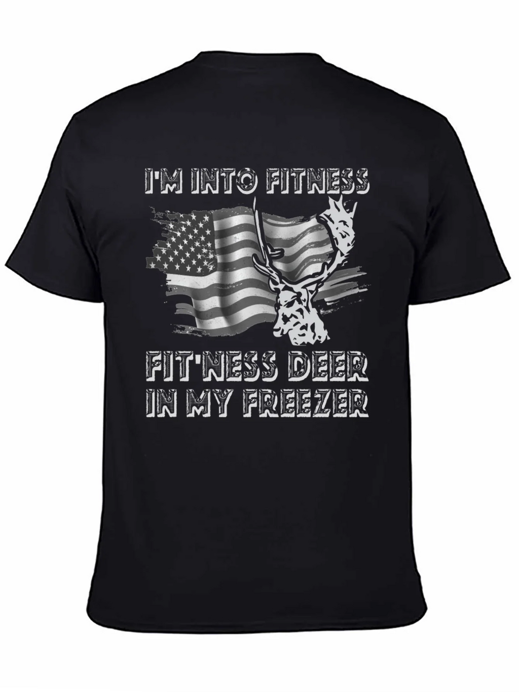 Fitness Deer T-Shirt - Funny American Flag Tee product image 4