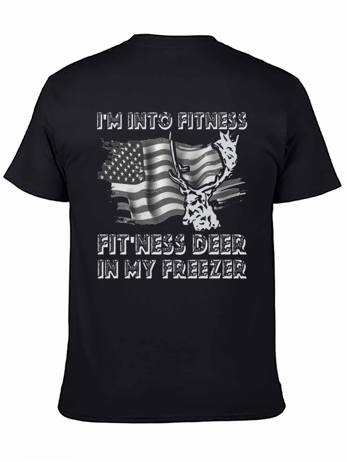 Fitness Deer T-Shirt - Funny American Flag Tee product image 4