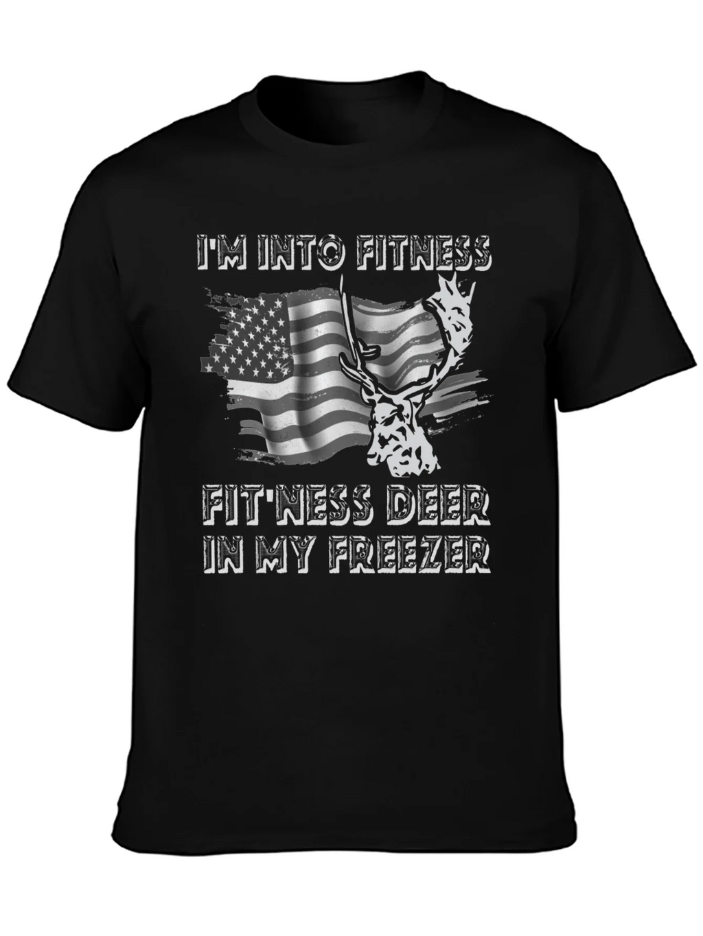 Fitness Deer T-Shirt - Funny American Flag Tee product image 3
