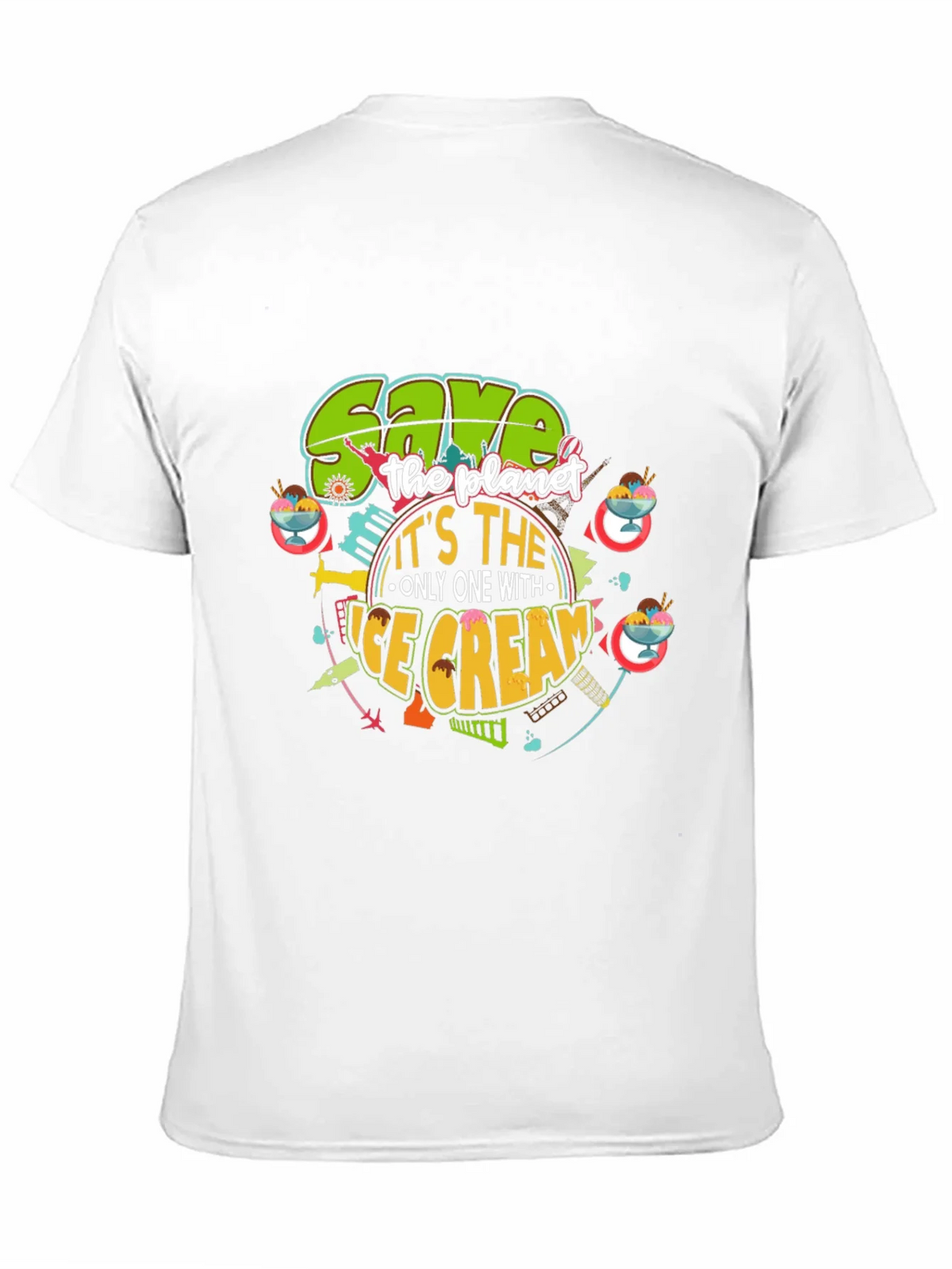 Save the Planet Ice Cream T-Shirt - Graphic Tee product image 1