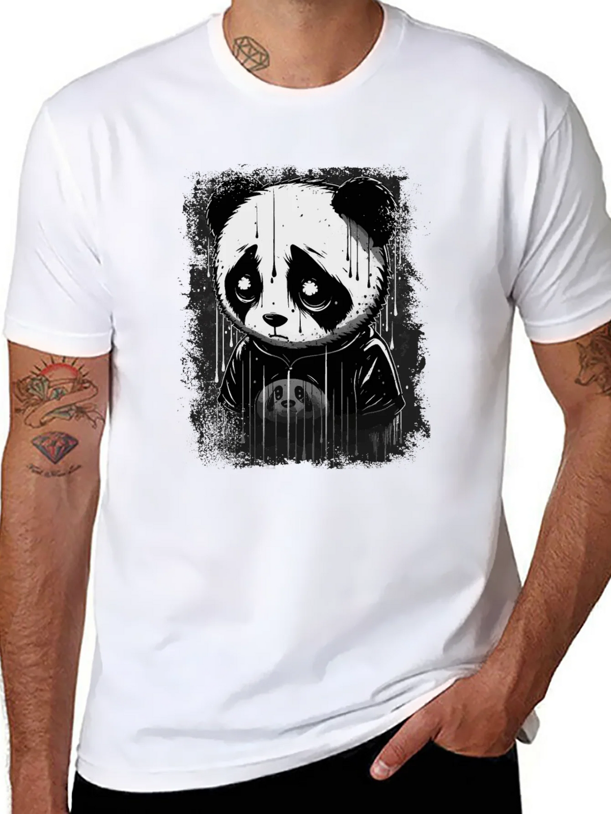 Sad Panda Graphic T-Shirt - Unisex Cotton Tee product image 6