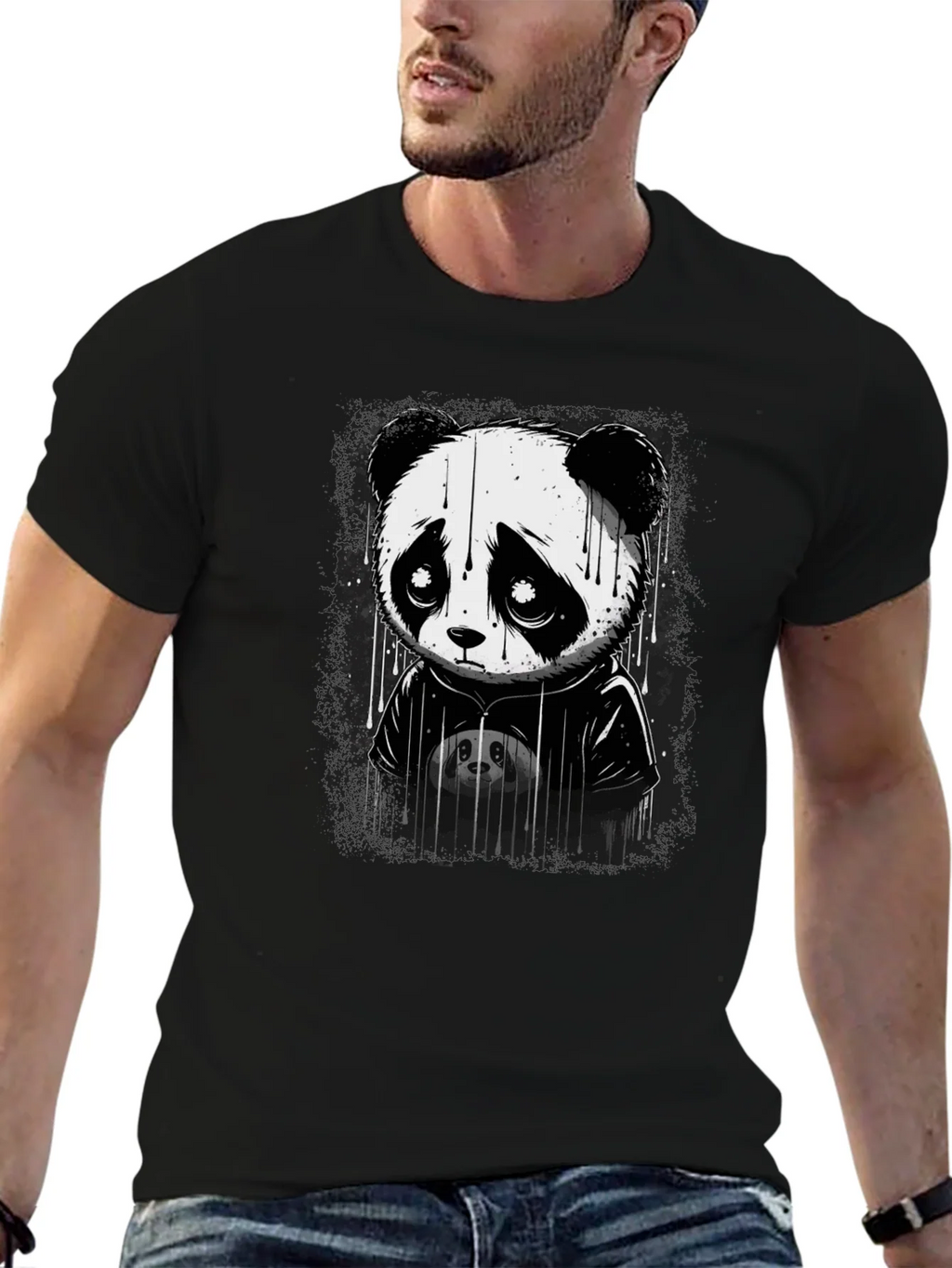 Sad Panda Graphic T-Shirt - Unisex Cotton Tee product image 5