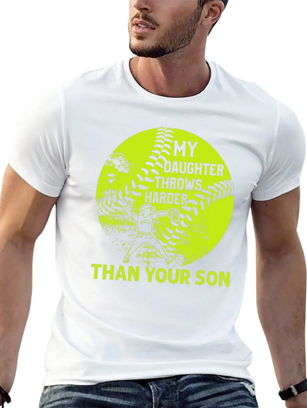 Softball Mom T-Shirt: My Daughter Throws Harder Than Your product image 7
