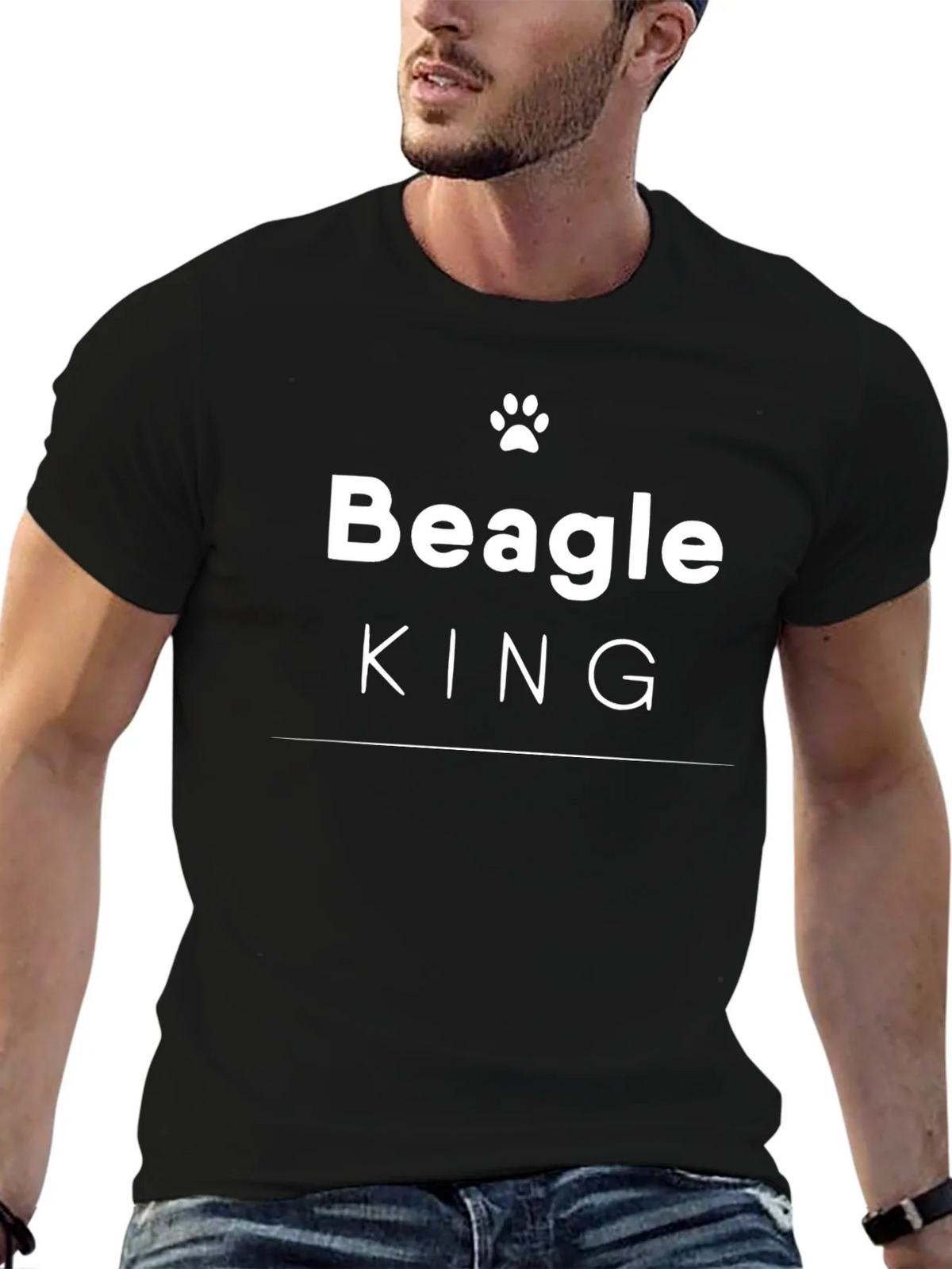 Beagle King Graphic Tee - Black Dog Lover Shirt product image 6