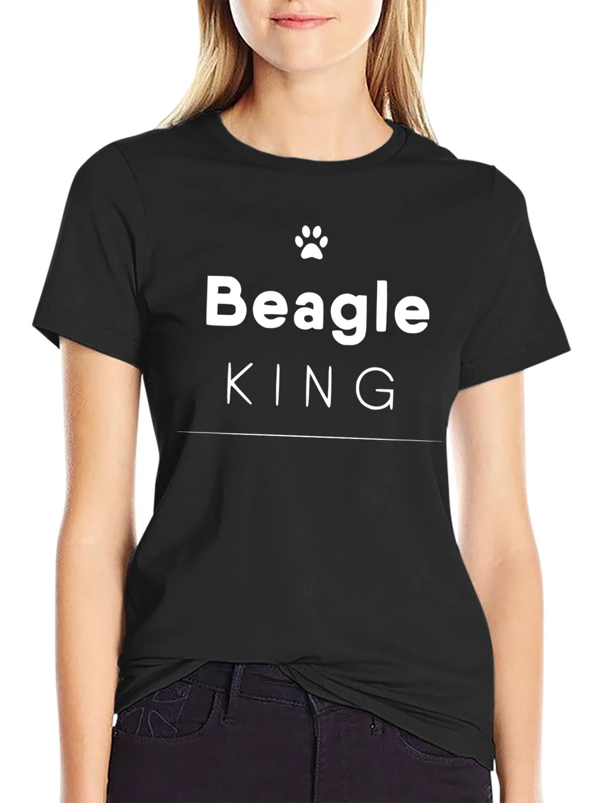 Beagle King Graphic Tee - Black Dog Lover Shirt product image 2