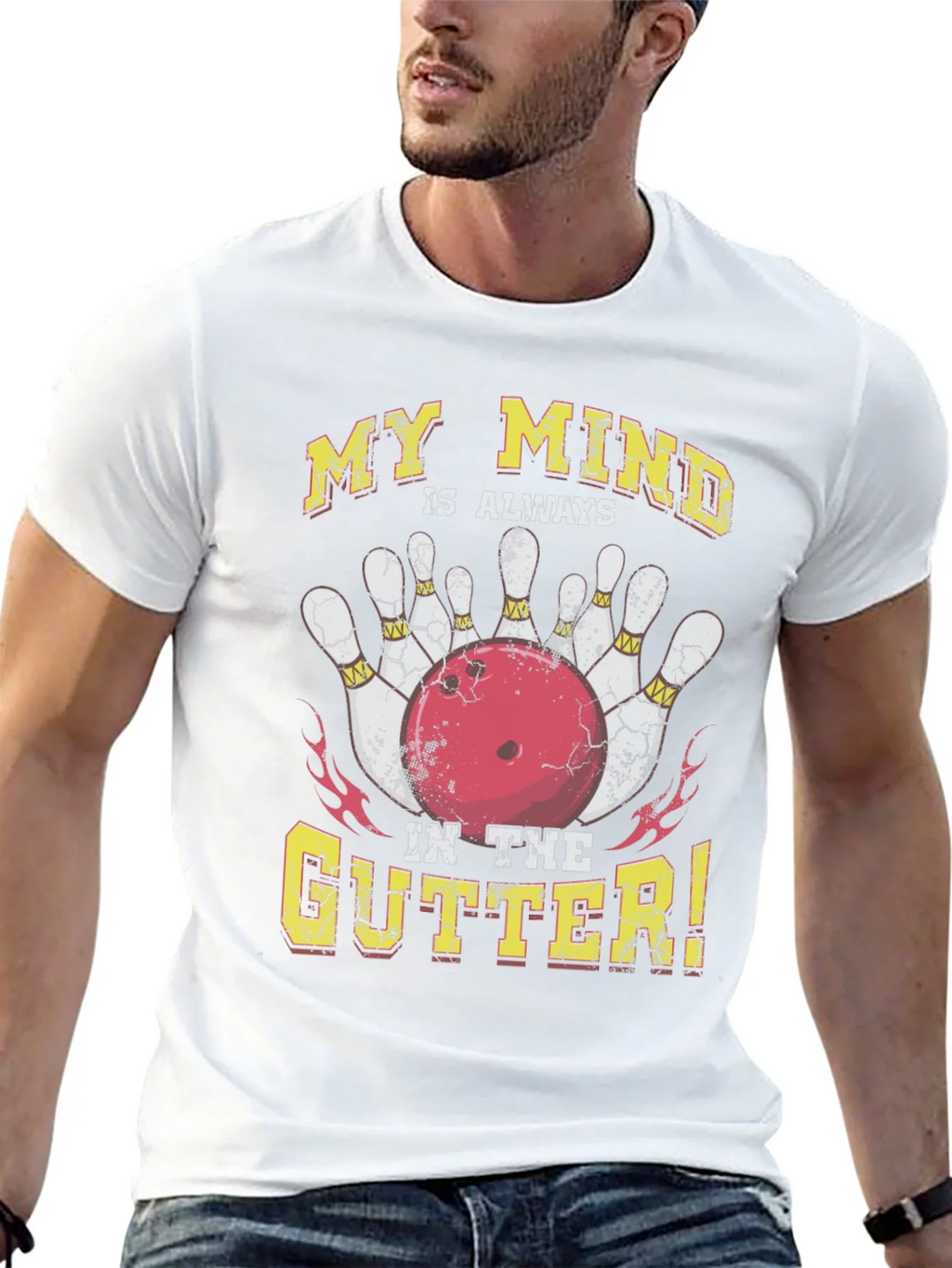 Bowling Mind in the Gutter Graphic Tee product image 9