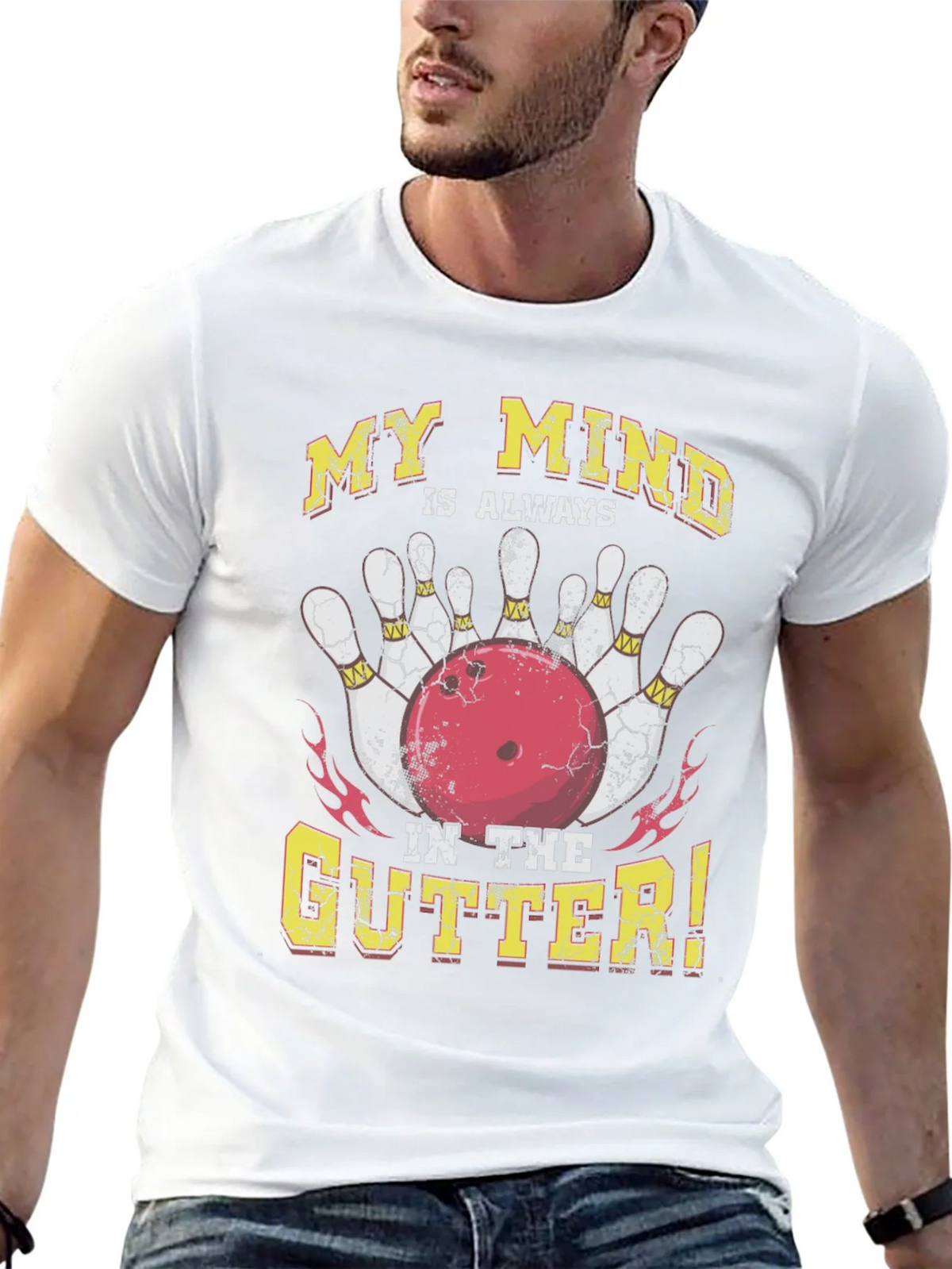Bowling Mind in the Gutter Graphic Tee product image 9