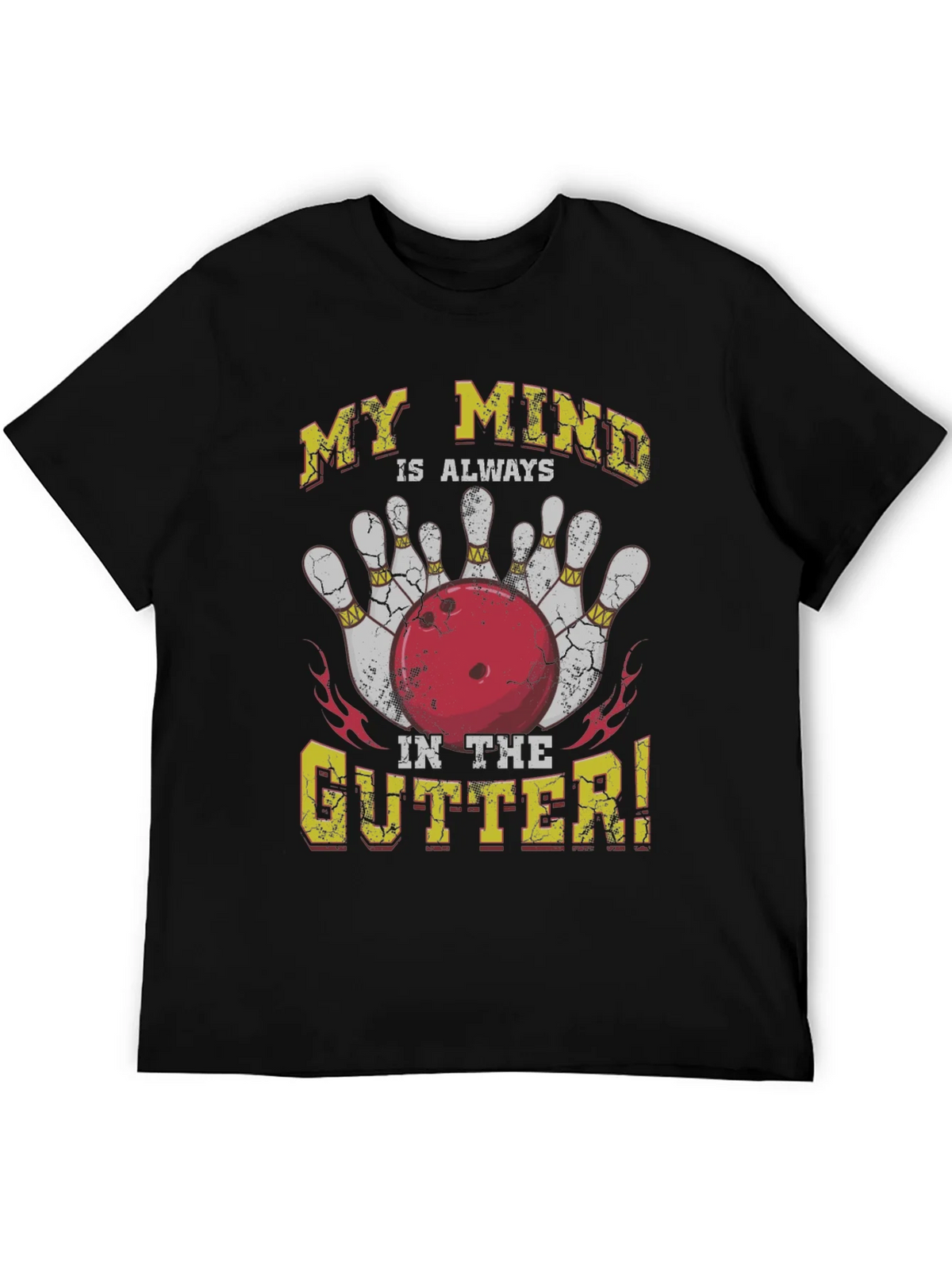 Bowling Mind in the Gutter Graphic Tee product image 3