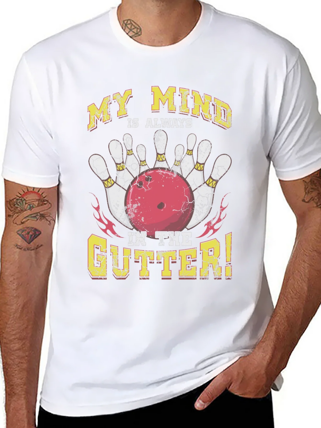 Bowling Mind in the Gutter Graphic Tee product image 4