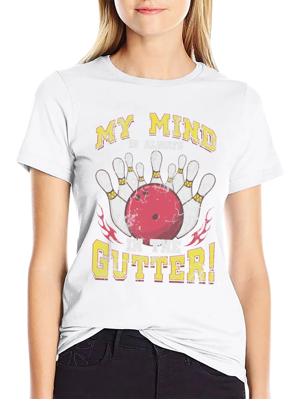 Bowling Mind in the Gutter Graphic Tee product image 5