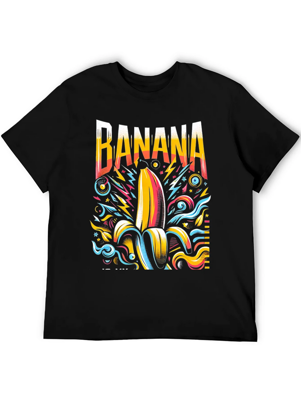 Funky Banana Graphic Tee - Mens Black T-Shirt product image 5