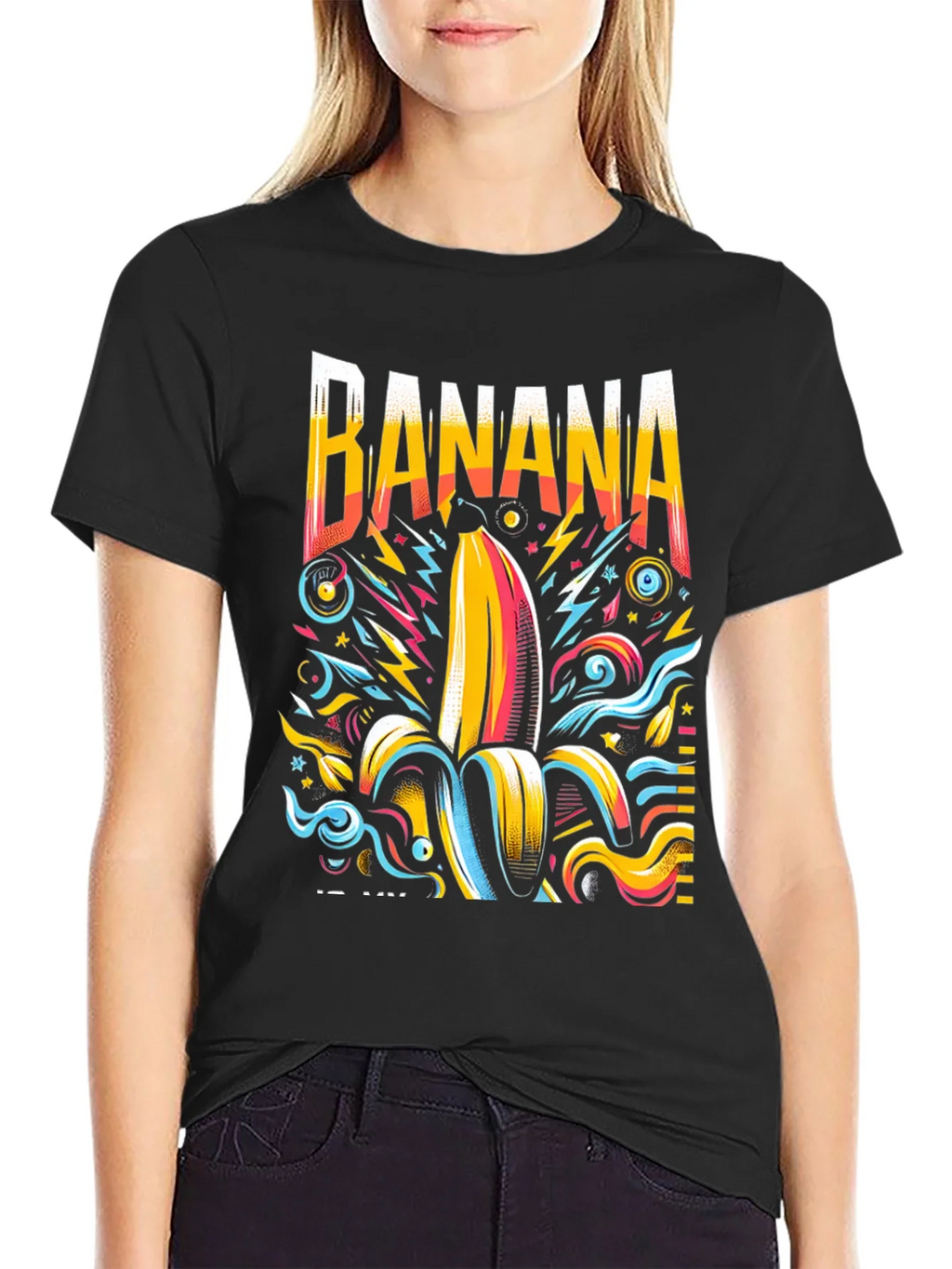 Funky Banana Graphic Tee - Mens Black T-Shirt product image 2