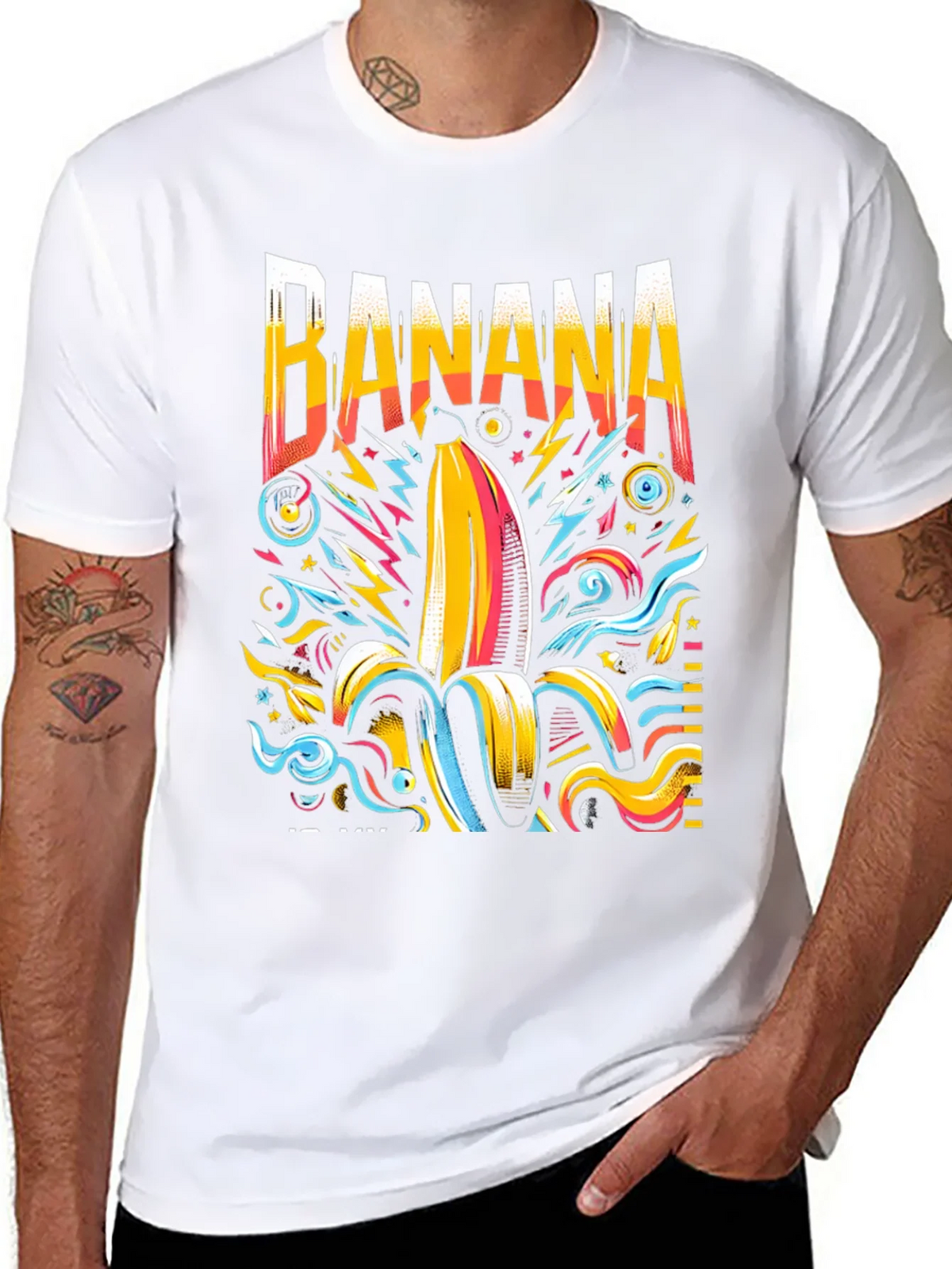 Funky Banana Graphic Tee - Mens Black T-Shirt product image 7
