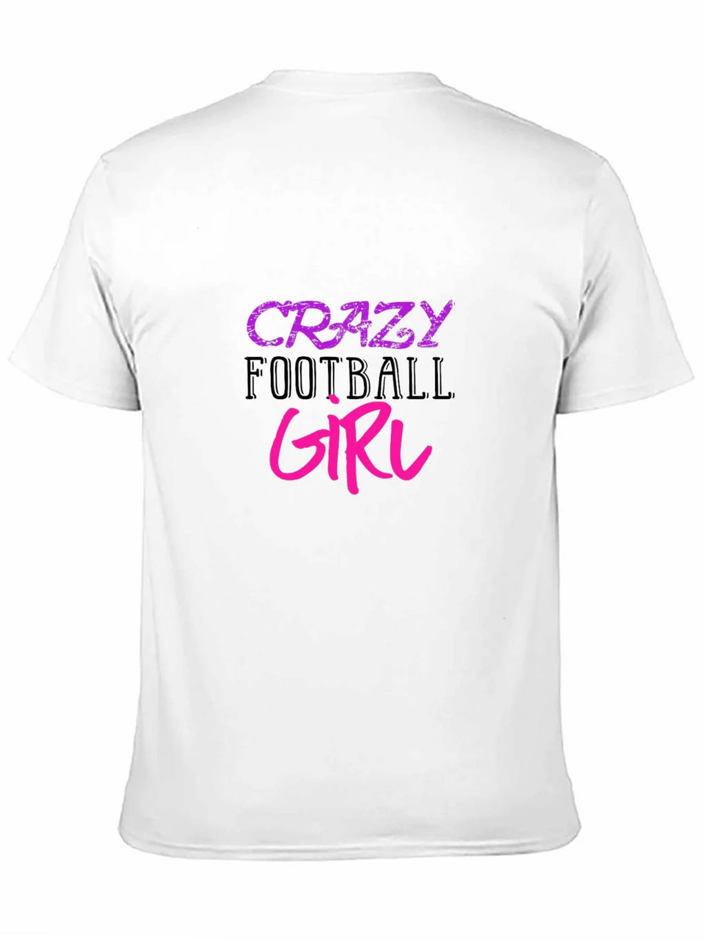 Crazy Football Girl Graphic Tee - Black Cotton T-Shirt product image 7