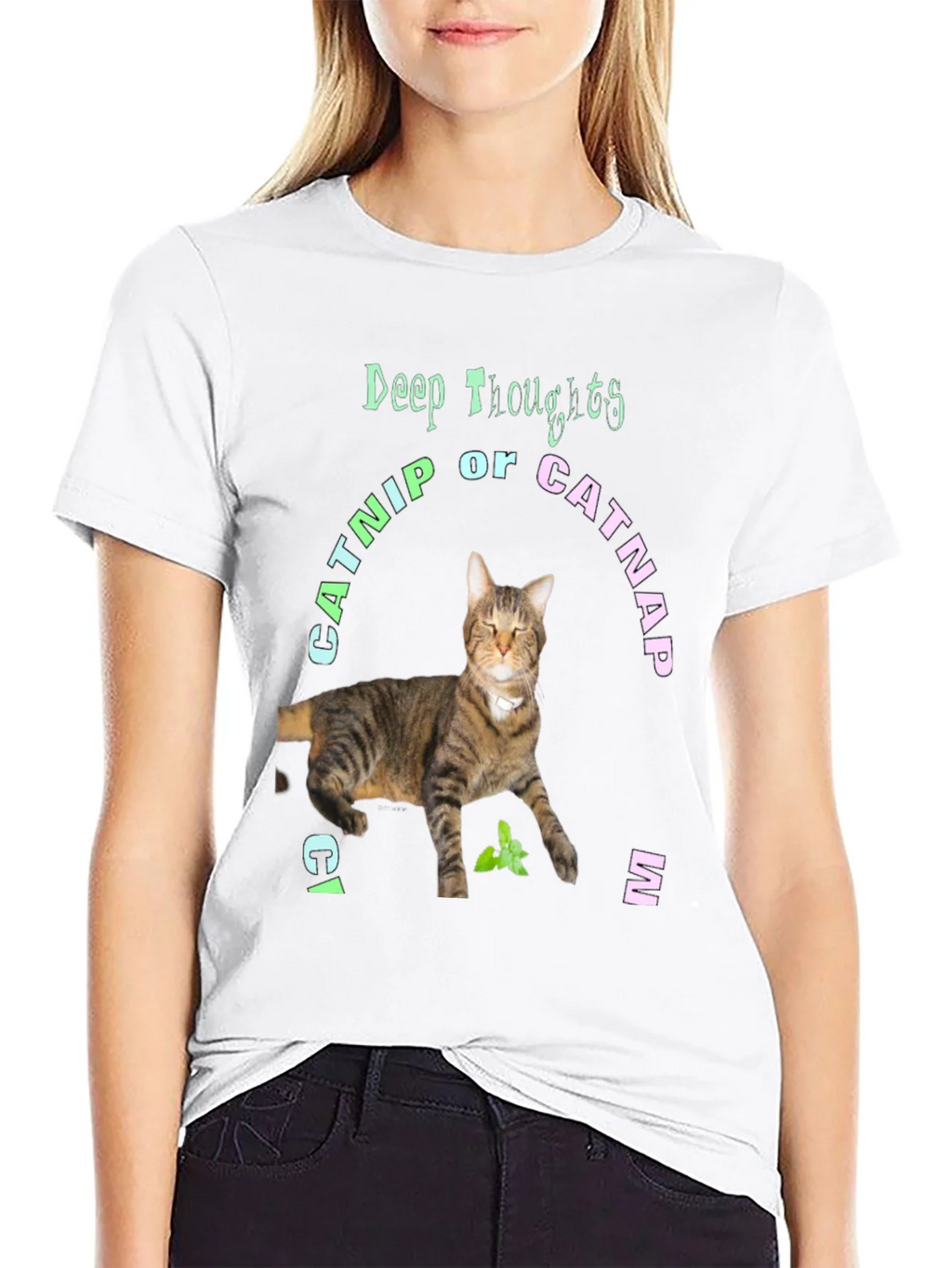 Deep Thoughts Catnip or Catnap T-Shirt product image 8