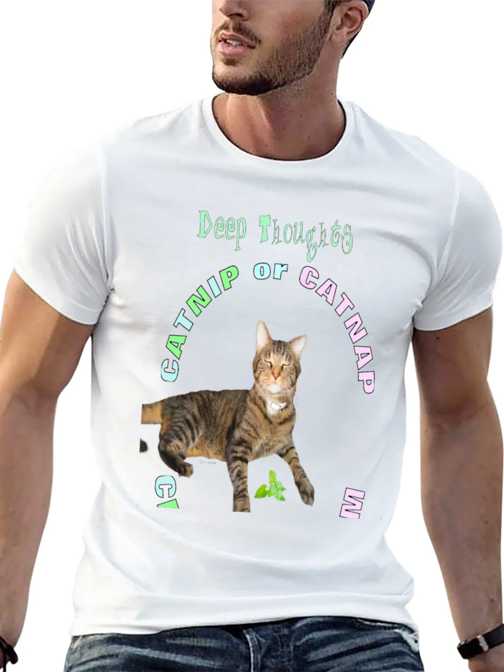 Deep Thoughts Catnip or Catnap T-Shirt product image 12