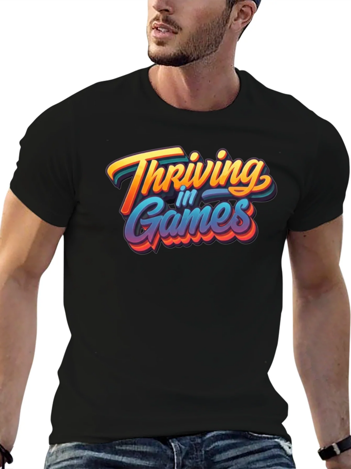 Thriving in Games Graphic Tee - Black product image 4