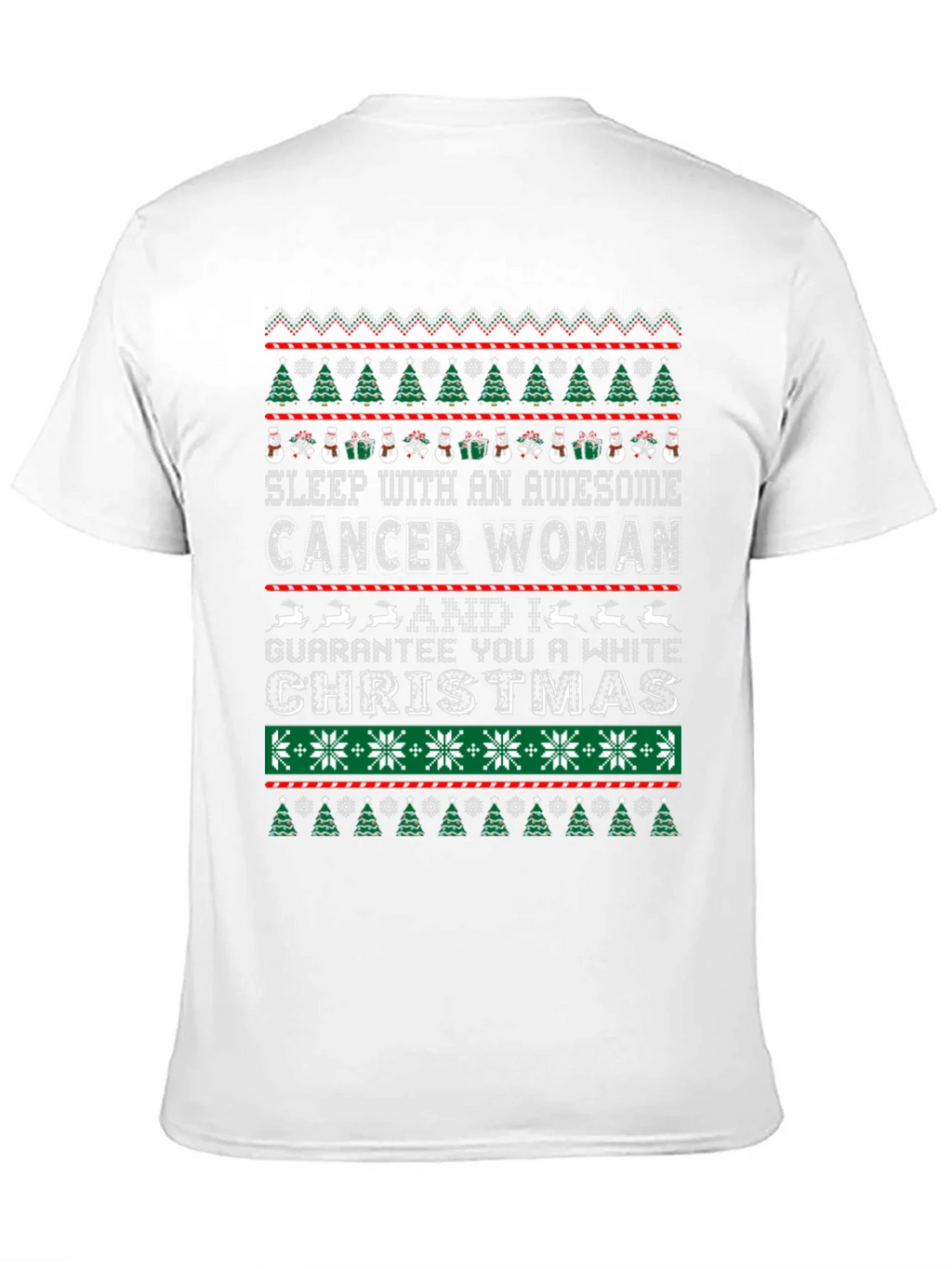 Awesome Cancer Woman Ugly Christmas Sweater T-Shirt product image 10