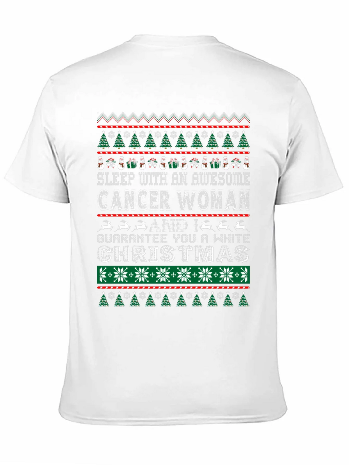 Awesome Cancer Woman Ugly Christmas Sweater T-Shirt product image 10