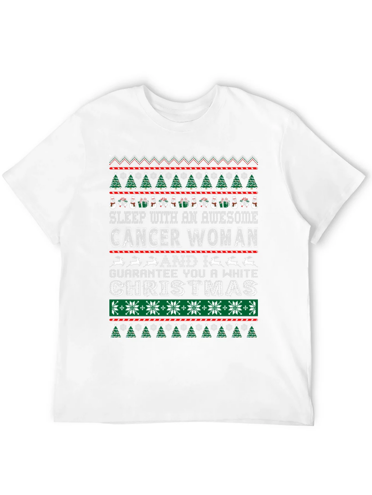 Awesome Cancer Woman Ugly Christmas Sweater T-Shirt product image 11
