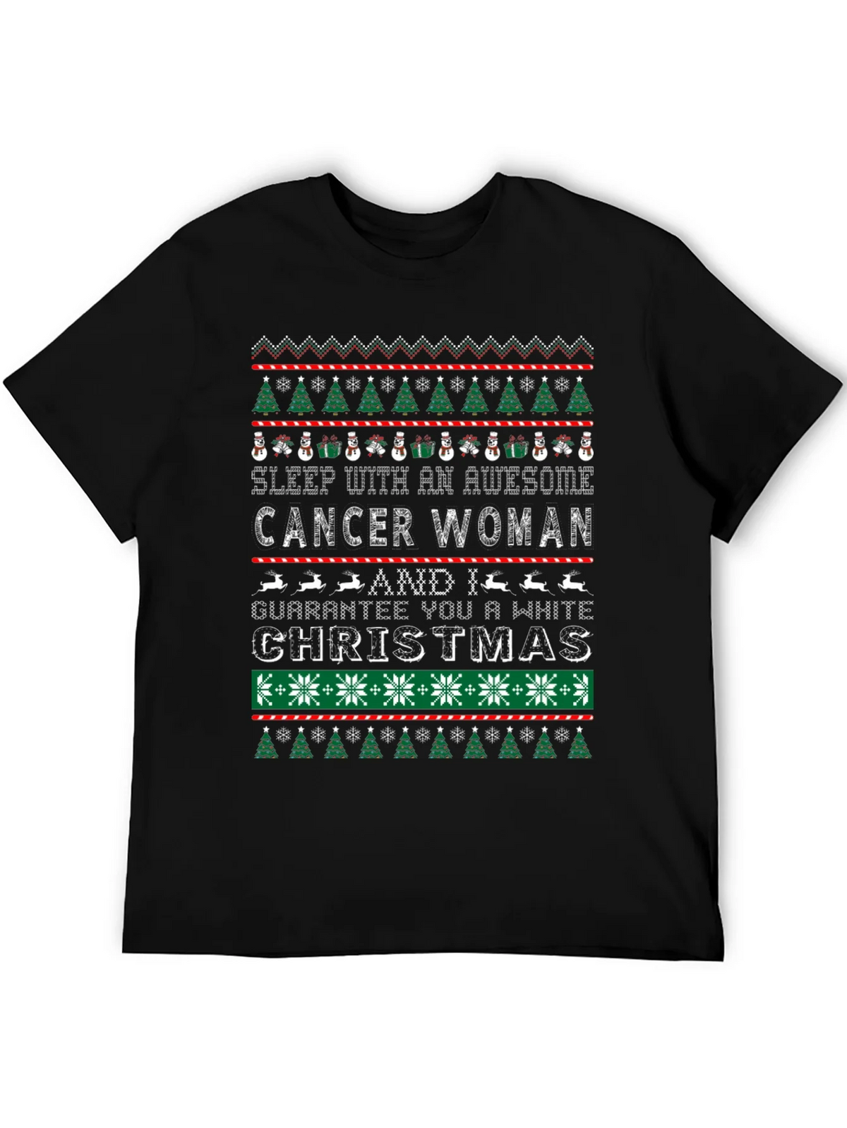 Awesome Cancer Woman Ugly Christmas Sweater T-Shirt product image 5