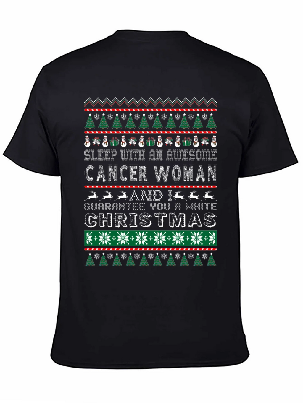 Awesome Cancer Woman Ugly Christmas Sweater T-Shirt product image 4