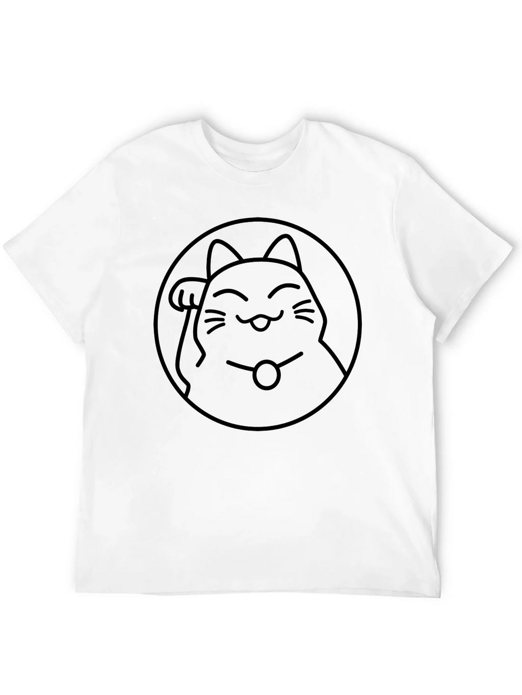 Lucky Cat Graphic T-Shirt - Black product image 10