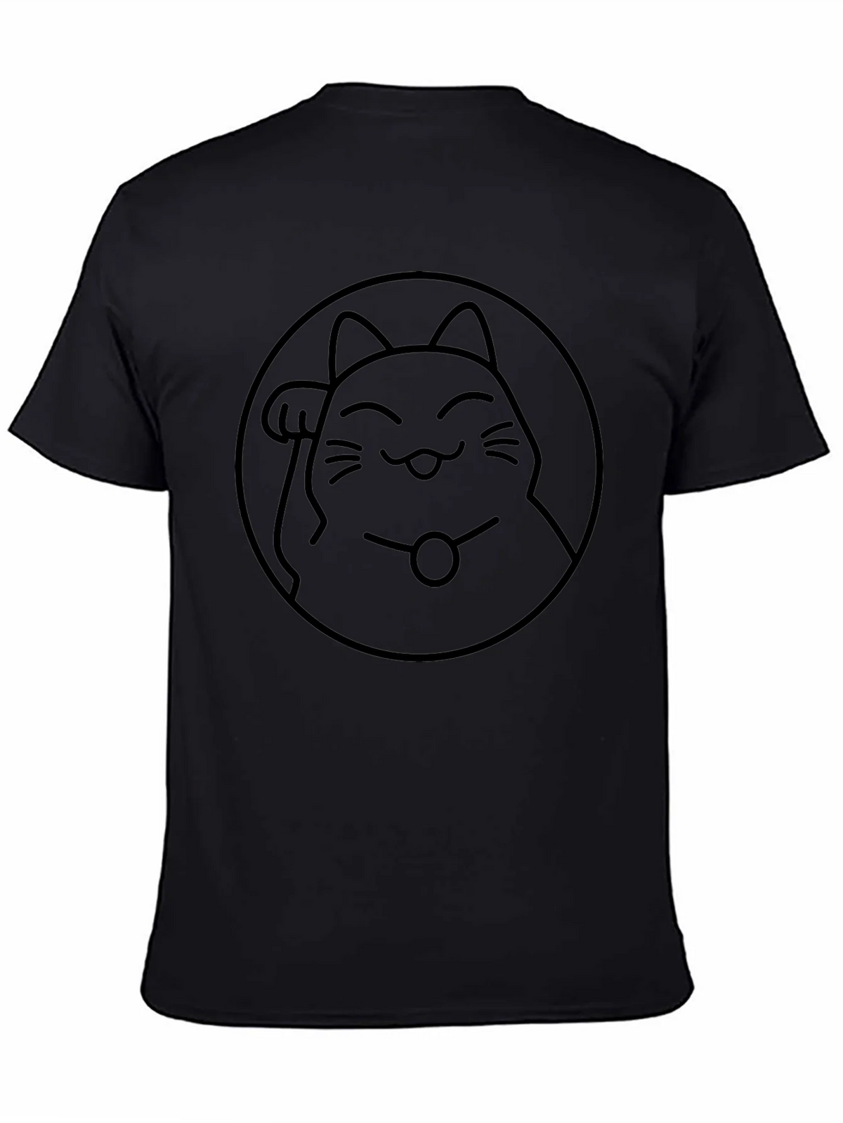 Lucky Cat Graphic T-Shirt - Black product image 4