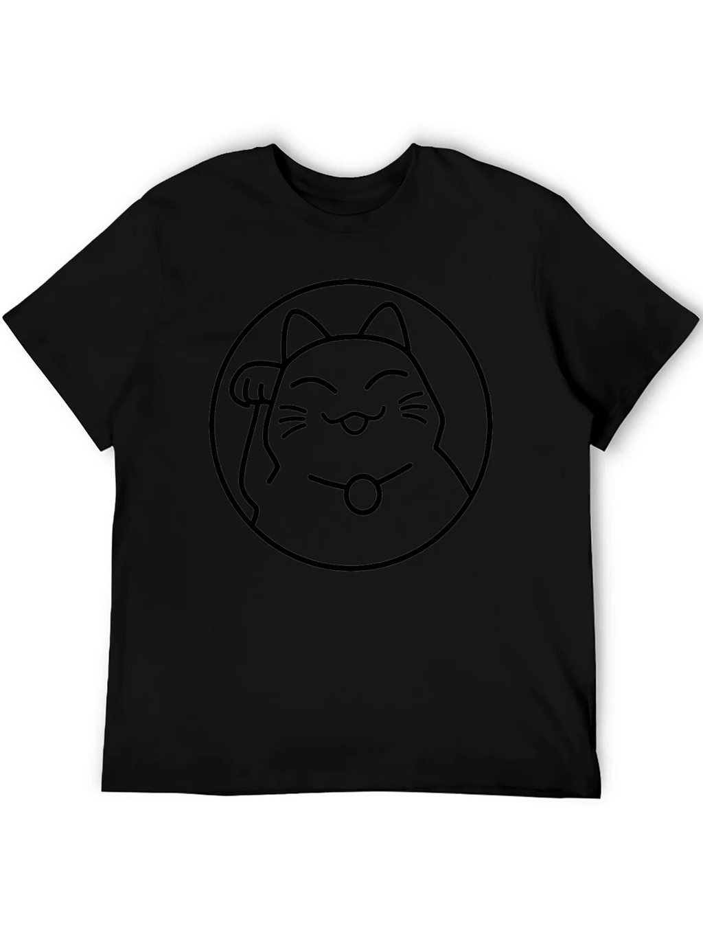 Lucky Cat Graphic T-Shirt - Black product image 5