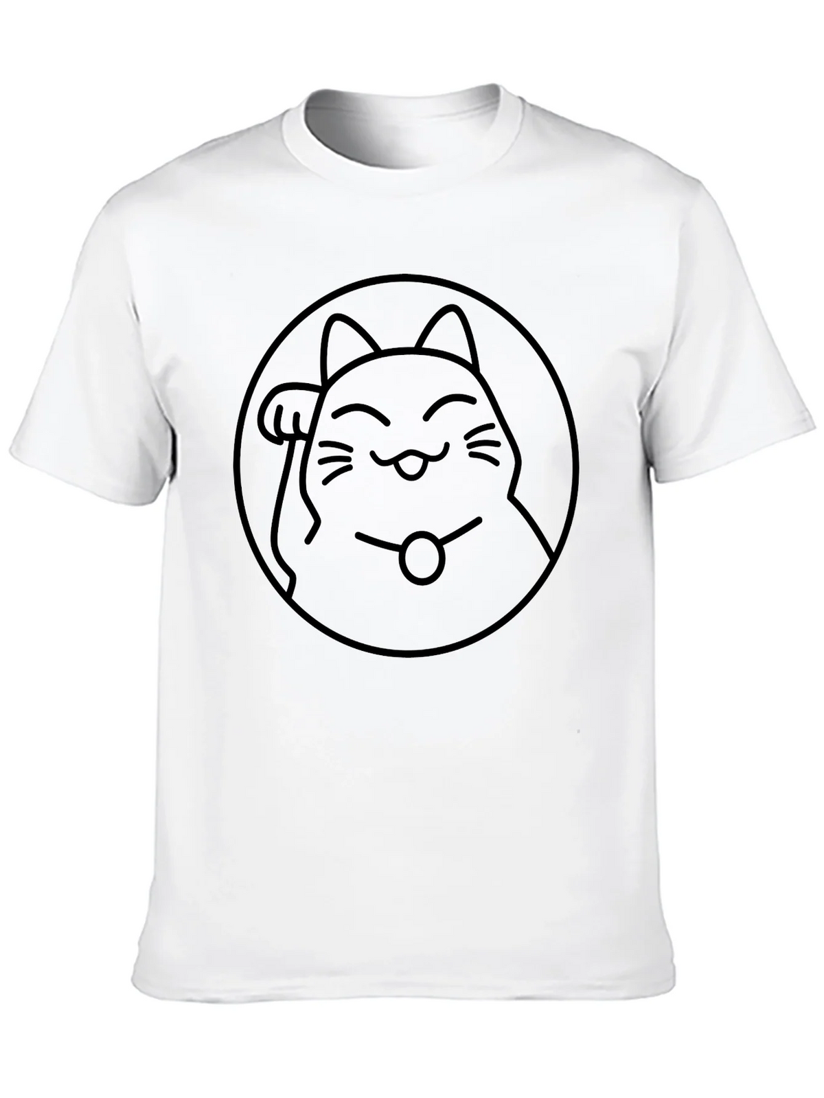 Lucky Cat Graphic T-Shirt - Black product image 8