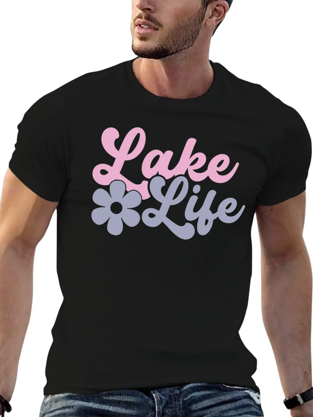 Lake Life Black Graphic Tee product image 6