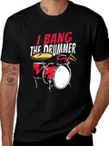 I Bang The Drummer Black T-Shirt product image 1