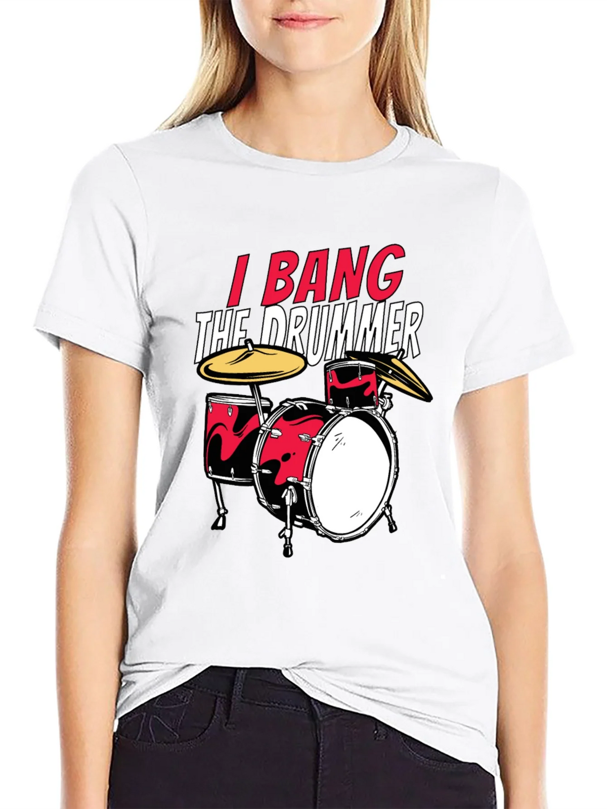 I Bang The Drummer Black T-Shirt product image 8