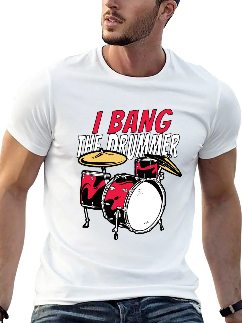 I Bang The Drummer Black T-Shirt product image 12