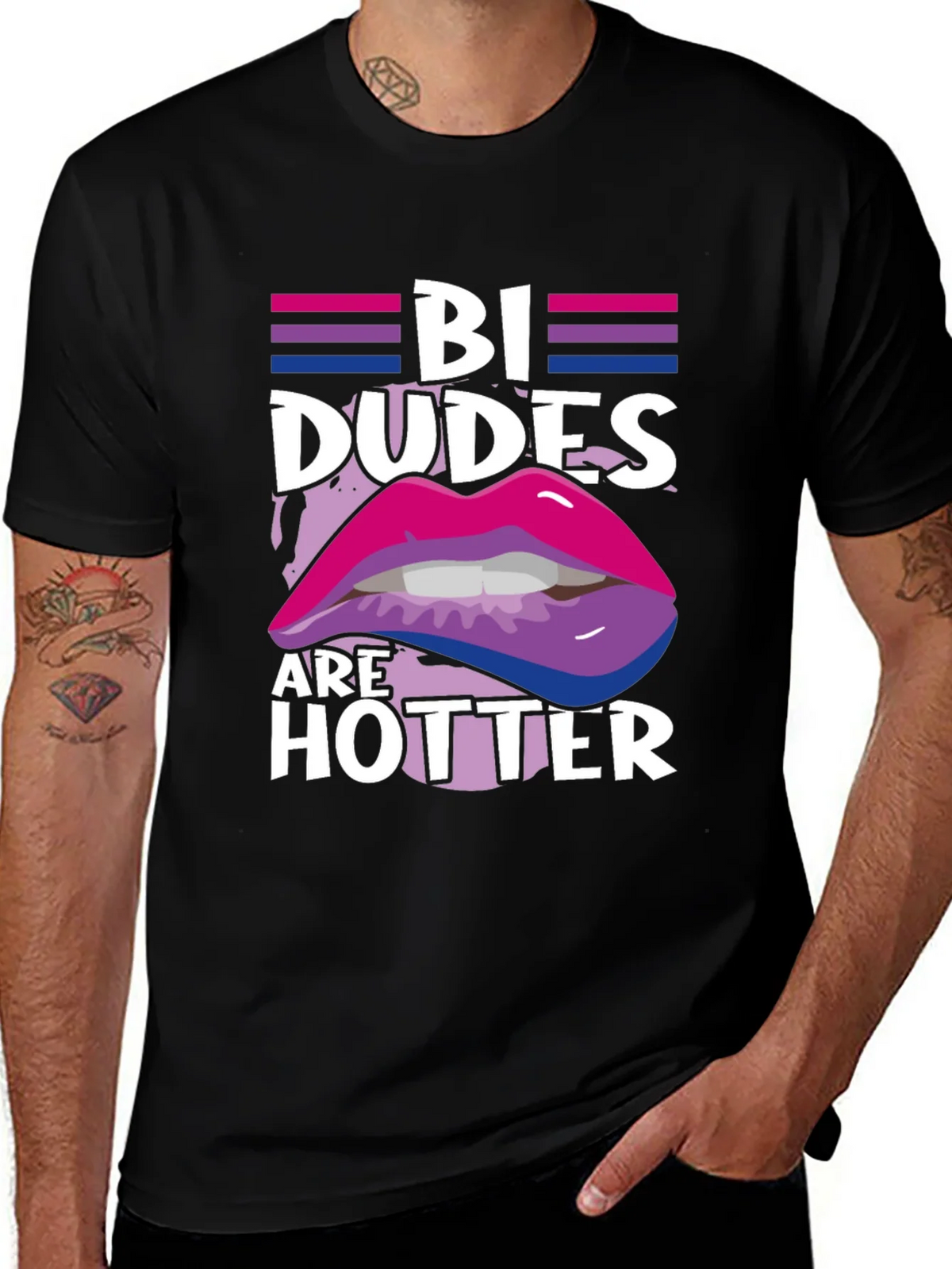 Bi Dudes are Hotter Graphic Tee product image 1