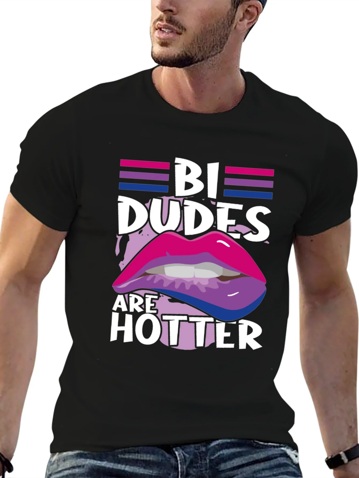 Bi Dudes are Hotter Graphic Tee product image 6