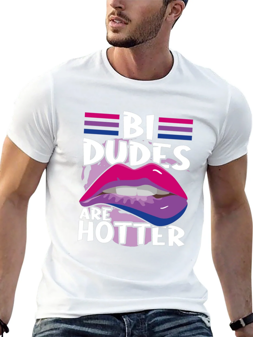 Bi Dudes are Hotter Graphic Tee product image 12