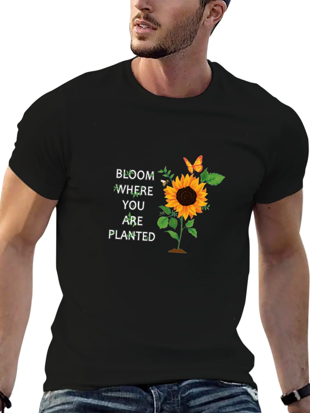 Bloom Where You Are Planted Sunflower T-Shirt product image 2
