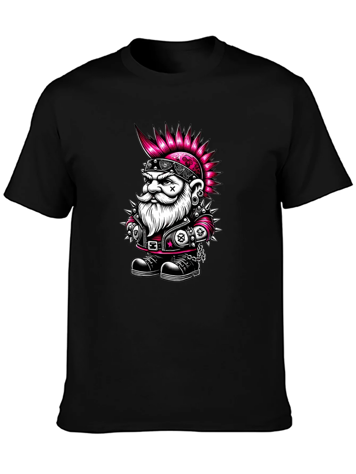 Punk Rock Gnome Graphic T-Shirt - Black product image 3