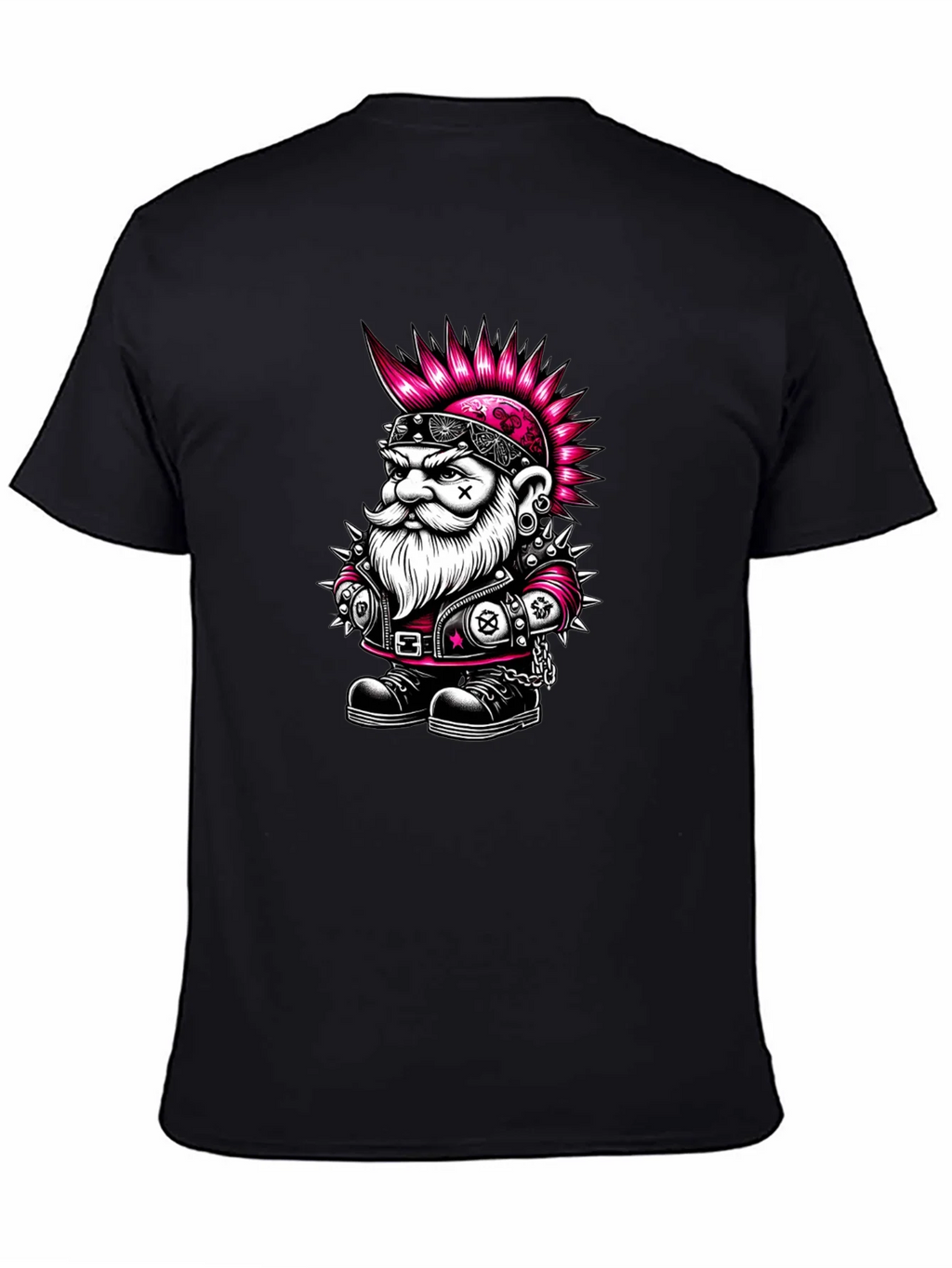 Punk Rock Gnome Graphic T-Shirt - Black product image 4