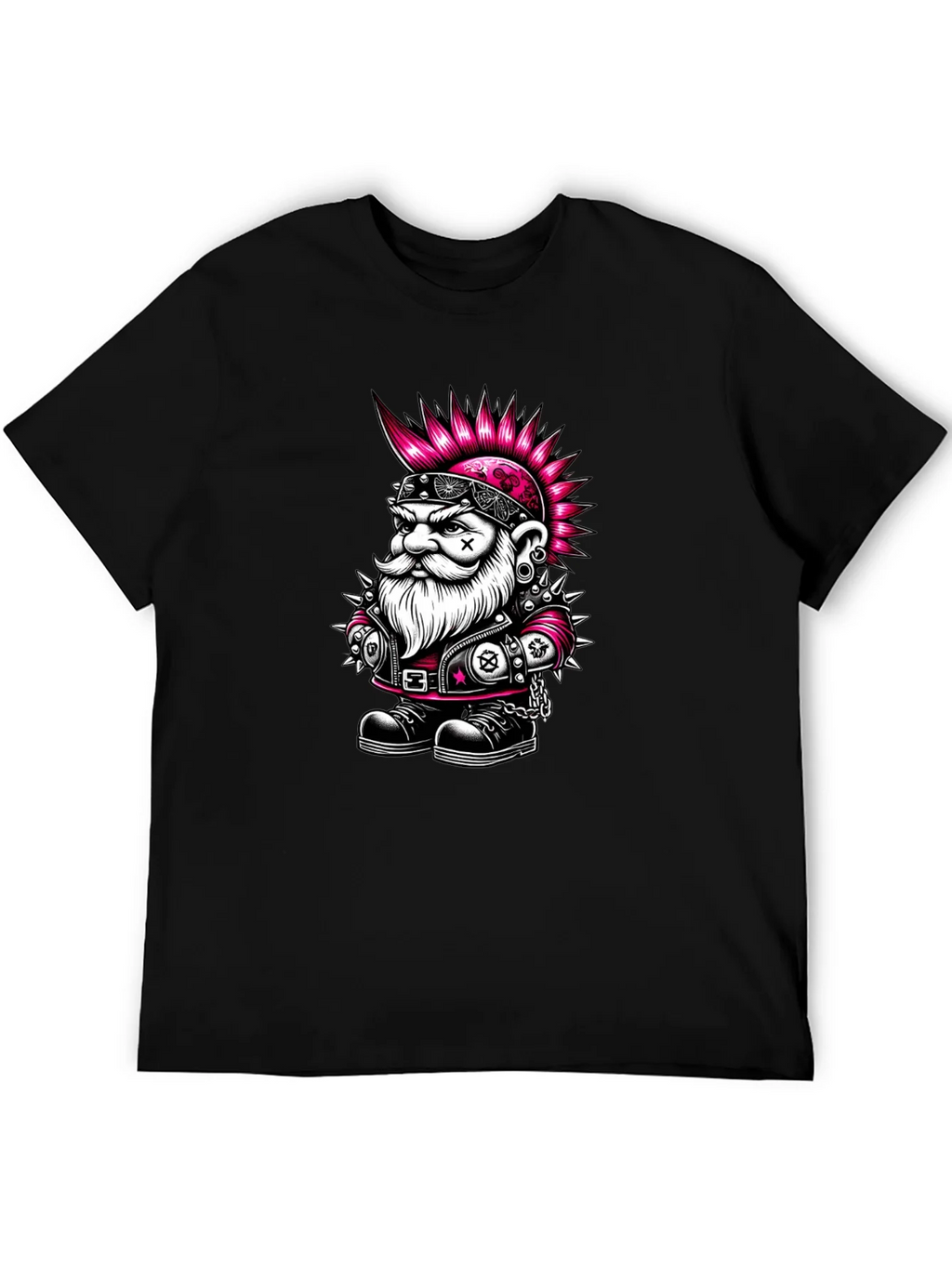 Punk Rock Gnome Graphic T-Shirt - Black product image 5