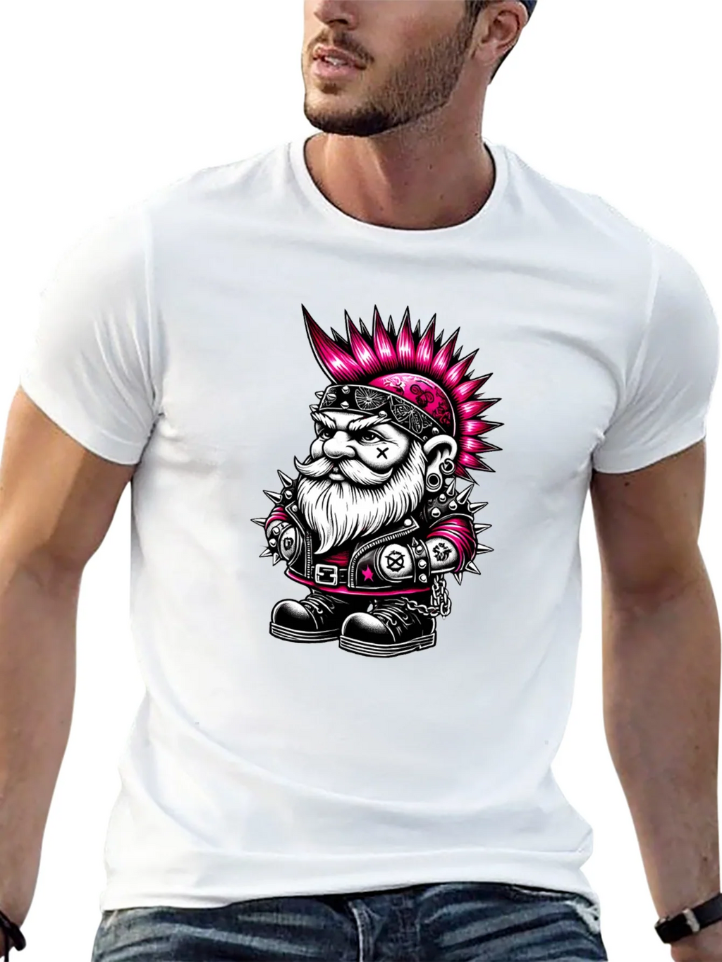 Punk Rock Gnome Graphic T-Shirt - Black product image 12