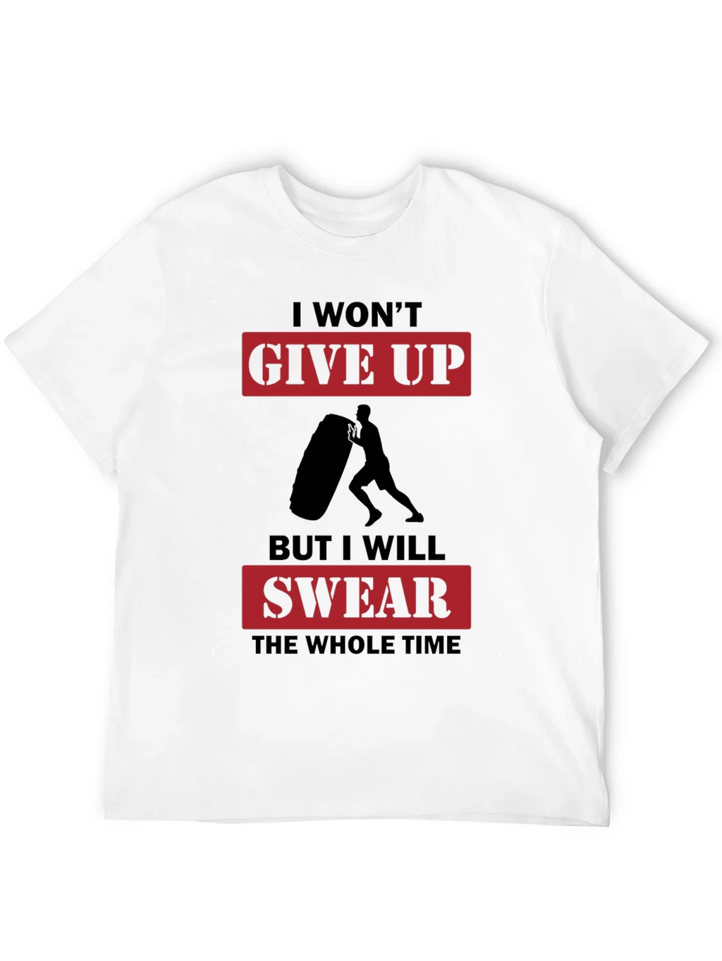 I Wont Give Up Mens Black Graphic T-Shirt product image 8