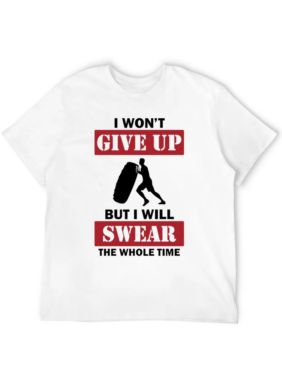 I Wont Give Up Mens Black Graphic T-Shirt product image 8