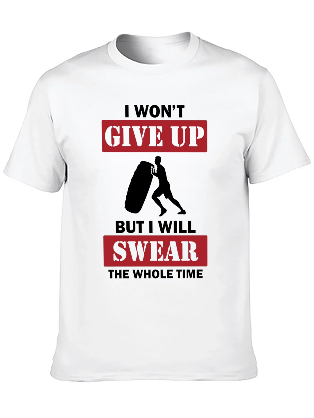 I Wont Give Up Mens Black Graphic T-Shirt product image 6